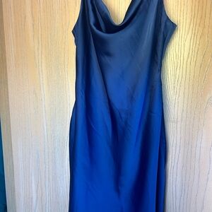 Elegant Blue Sleeveless Dress